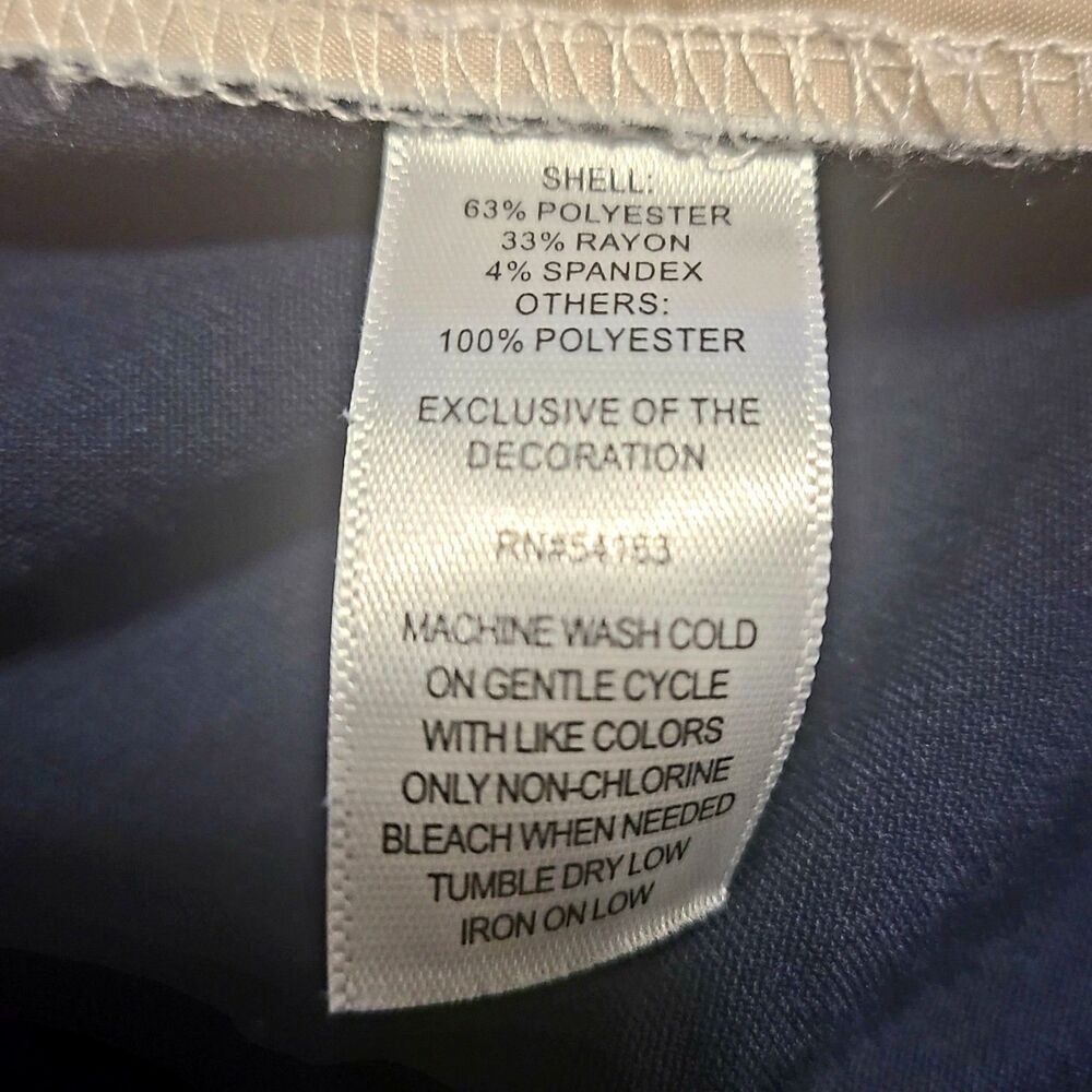 Marc New York NWT Navy Blue & White Stripe Hi-Rise Straight Dress Pants, Size 14 - Picture 6 of 6